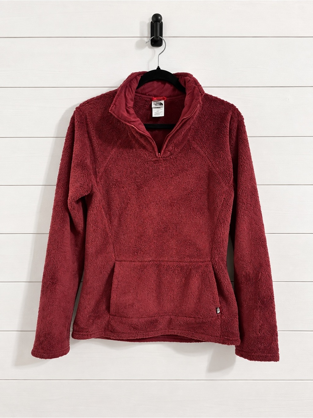 The North Face Women's Burgundy Plush Quarter-Zip Fleece Pullover